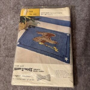 Vintage Aunt Lydia's Eagle 661 Punch Needle Heavy Rug Pattern 24" x 36"